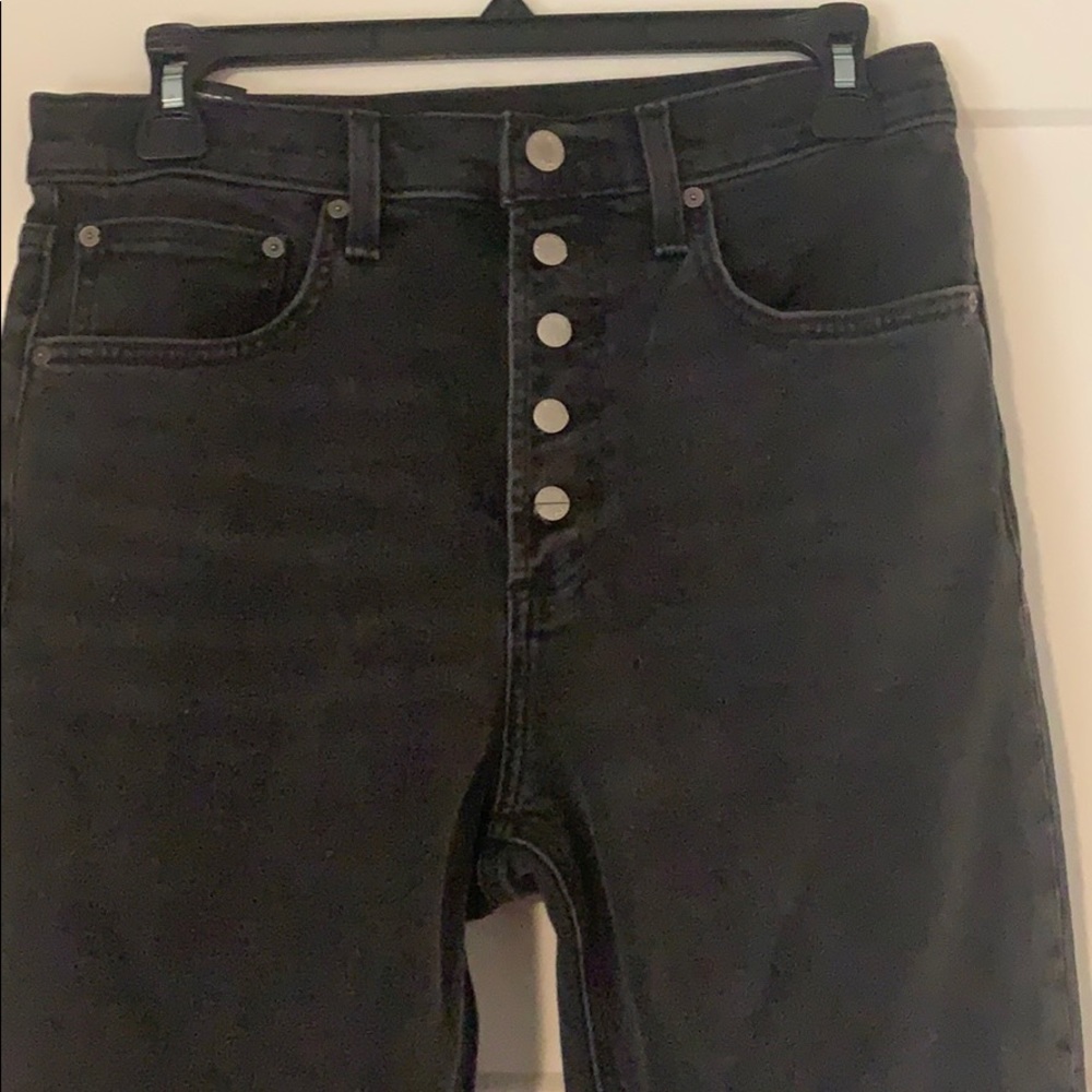 Denim forum high waisted black jeans
